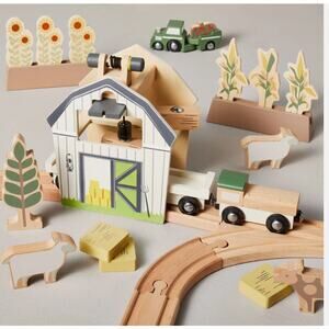 Hearth & Hand with Magnolia Kids Toy Train Track Set - 84pc - NWT